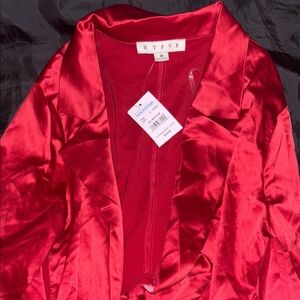 HYFVE Red Satin Blazer